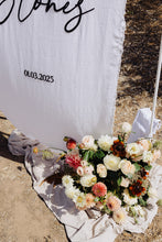 Load image into Gallery viewer, LINEN FABRIC WELCOME SIGN
