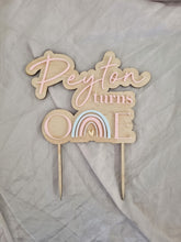 Load image into Gallery viewer, CAKE TOPPER - DOUBLE LAYER - TURNS ONE