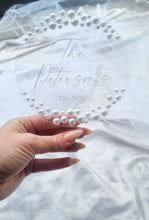 Load image into Gallery viewer, PERSONALISED PEARL CAKE TOPPER - CONVERTS TO CHRISTMAS ORNAMENT