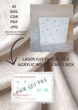 Load image into Gallery viewer, LASER CUT READY DIGITAL DOWNLOAD - ACRYLIC WISHING WELL BOX (250mm)