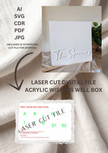 Load image into Gallery viewer, LASER CUT READY DIGITAL DOWNLOAD - ACRYLIC WISHING WELL BOX (250mm)