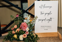 Load image into Gallery viewer, WEDDING WELCOME SIGN - RECTANGLE