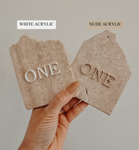 Load image into Gallery viewer, STONE TABLE NUMBERS - ACRYLIC LETTERS
