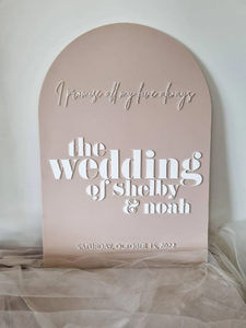 WEDDING WELCOME SIGN - ARCH