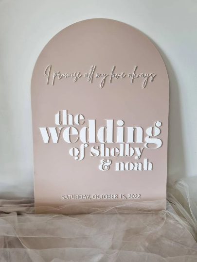 WEDDING WELCOME SIGN - ARCH