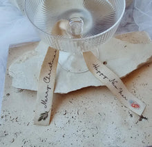 Load image into Gallery viewer, LINEN FABRIC - PLACE CARDS CHRISTMAS