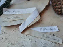 Load image into Gallery viewer, LINEN FABRIC - PLACE CARDS CHRISTMAS