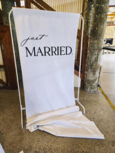 Load image into Gallery viewer, LINEN FABRIC WELCOME SIGN