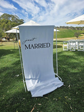 Load image into Gallery viewer, LINEN FABRIC WELCOME SIGN