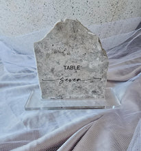 Load image into Gallery viewer, OYSTER STONE TABLE NUMBERS - SERIF AND CURSIVE