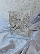 Load image into Gallery viewer, OYSTER STONE TABLE NUMBER - CURSIVE NUMBER