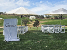 Load image into Gallery viewer, LINEN FABRIC WELCOME SIGN