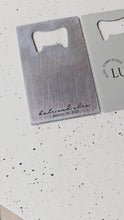 Load and play video in Gallery viewer, PERSONALISED CREDIT CARD BOTTLE OPENER