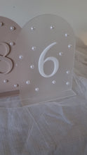 Load and play video in Gallery viewer, TABLE NUMBERS SIGNS - PEARL
