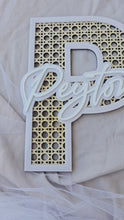 Load and play video in Gallery viewer, RATTAN AND ACRYLIC NAME AND LETTER SIGN