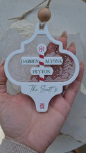 Load and play video in Gallery viewer, PERSONALISED ACRYLIC CHRISTMAS ORNAMENT - FAMILY 2024