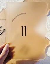 Load image into Gallery viewer, TABLE NUMBERS SIGNS - STRAIGHT WIGGLE