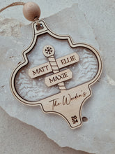 Load image into Gallery viewer, PERSONALISED WOODEN CHRISTMAS ORNAMENT - FAMILY 2024