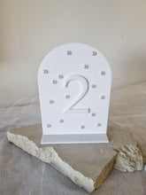 Load image into Gallery viewer, TABLE NUMBERS SIGNS - PEARL