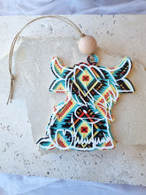 Load image into Gallery viewer, ACRYLIC CHRISTMAS ORNAMENT - HIGHLAND COW 2024