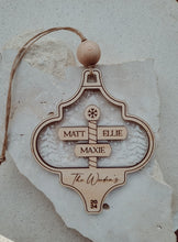 Load image into Gallery viewer, PERSONALISED WOODEN CHRISTMAS ORNAMENT - FAMILY 2024