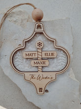 Load image into Gallery viewer, PERSONALISED WOODEN CHRISTMAS ORNAMENT - FAMILY 2024