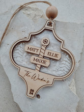 Load image into Gallery viewer, PERSONALISED WOODEN CHRISTMAS ORNAMENT - FAMILY 2024