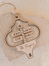 Load image into Gallery viewer, PERSONALISED WOODEN CHRISTMAS ORNAMENT - FAMILY 2024