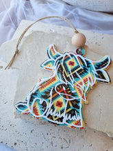 Load image into Gallery viewer, ACRYLIC CHRISTMAS ORNAMENT - HIGHLAND COW 2024