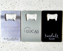 Load image into Gallery viewer, PERSONALISED CREDIT CARD BOTTLE OPENER