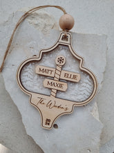 Load image into Gallery viewer, PERSONALISED WOODEN CHRISTMAS ORNAMENT - FAMILY 2024