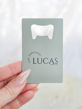 Load image into Gallery viewer, PERSONALISED CREDIT CARD BOTTLE OPENER