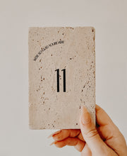 Load image into Gallery viewer, STONE TABLE NUMBERS - WE'RE GLAD YOUR HERE