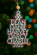 Load image into Gallery viewer, PERSONALISED CHRISTMAS ORNAMENT - CUSTOM BACKGROUND
