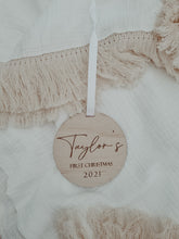 Load image into Gallery viewer, WOODEN CHRISTMAS ORNAMENT - FIRST CHRISTMAS 2024