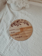 Load image into Gallery viewer, WOODEN BIRTH ANNOUNCEMENT SIGN