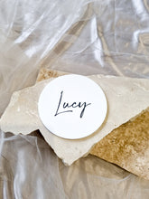 Load image into Gallery viewer, PERSONALISED COASTERS - COLOURED FONT