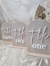 Load image into Gallery viewer, TABLE NUMBERS SIGNS - BOHO WRITTEN