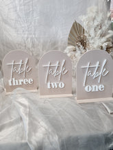 Load image into Gallery viewer, TABLE NUMBERS SIGNS - BOHO WRITTEN