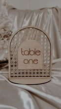 Load image into Gallery viewer, TABLE NUMBERS SIGNS - RATTAN