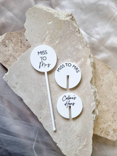 Load image into Gallery viewer, ACRYLIC DRINK STIR STICKS - COLOURED FONT