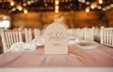 Load image into Gallery viewer, TABLE NUMBERS SIGNS - WRITTEN