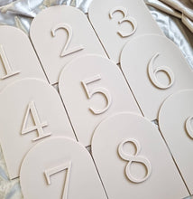 Load image into Gallery viewer, TABLE NUMBERS SIGNS - SERIF