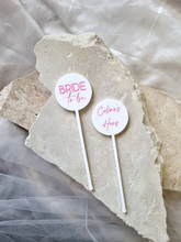 Load image into Gallery viewer, ACRYLIC DRINK STIR STICKS - COLOURED FONT