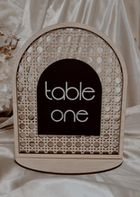 Load image into Gallery viewer, TABLE NUMBERS SIGNS - RATTAN