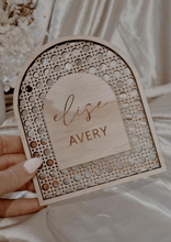 Load image into Gallery viewer, BOHO BIRTH ANNOUNCEMENT - RATTAN