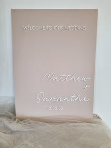 WEDDING WELCOME SIGN - RECTANGLE