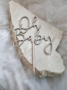 CAKE TOPPER - OH BABY