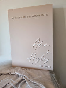 WEDDING WELCOME SIGN - RECTANGLE