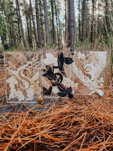 TABLE NUMBERS SIGNS - PRESSED FLOWERS